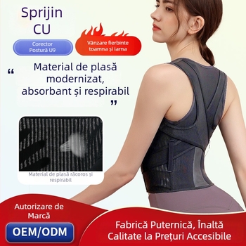Curea de corecție a posturii spatelui, umeri deschiși, spate drept, fără strângere, unisex, model N03-P, Pulanshi, GB18401