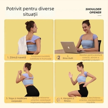 Shilly KJ Curea de corecție a posturii cu umeri deschiși, bandă elastică ortopedică pentru spate, pentru adulți, model KJ, lansare 2024-05-22