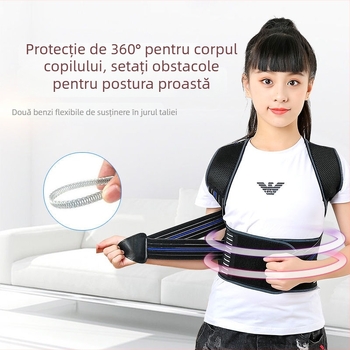 Companion Corector de postură pentru adulți, cu umeri deschiși și suport pentru spate, respirabil, model 0551, 2020