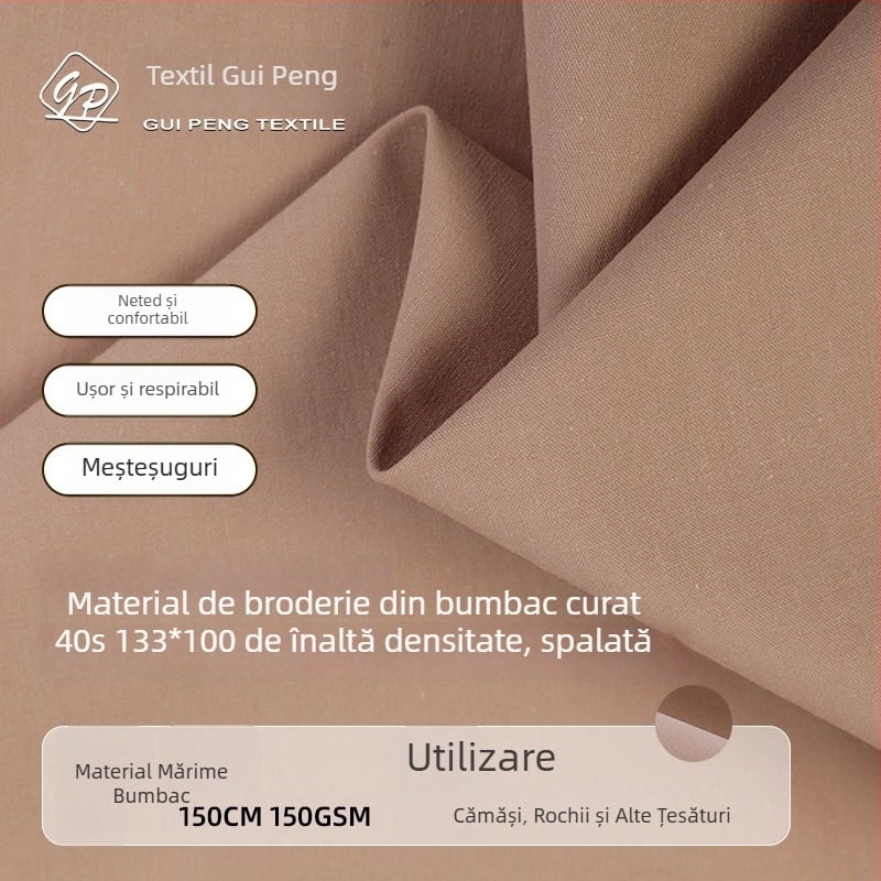 Țesătura pentru cămașă rochie – 100% bumbac, fire 40s, densitate înaltă, jacquard geometric