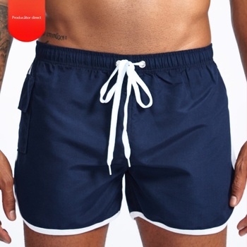 Șorturi pentru bărbați, poliester respirabil, țesătură tricot, talie medie, 95–100% poliester, vară sport/casual