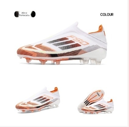 Ghete de fotbal, tehnologie respirabilă, partea superioară din piele sintetică, talpă din cauciuc antiderapant, pentru antrenamente pe gazon