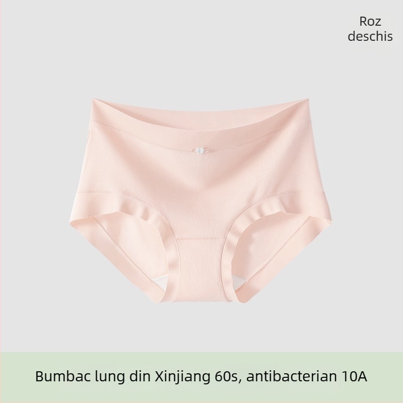 Chiloți de damă din bumbac talie medie, antibacterieni și respirabili; material principal 80–90% bumbac; căptușeala zonei intime 100% bumbac