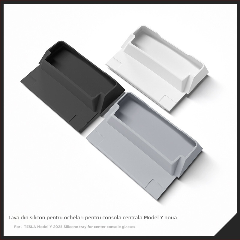 Tesla Model Y Consolă Centrală – Tavă pentru ochelari și Cutie de depozitare, plastic, impermeabilă, rezistentă la presiune