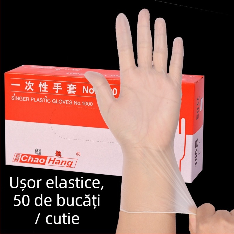 Mănuși de nitril, de unică folosință, grosime standard, suprafață antiderapantă, rezistente la uzură, 1000 bucăți într-o cutie.