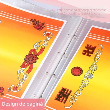 Carte de colecție pentru certificate, piele, Model Avinar 05, 120 pagini, personalizare disponibilă, grosime 4