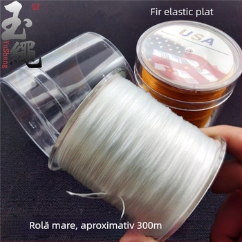 Brățară din agată cristal cu șnur elastic spandex, fir plat, înfășurare mecanizată, Jade rope