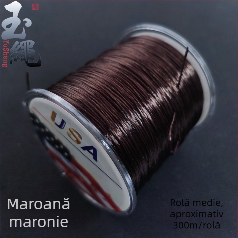 Brățară din agată cristal cu șnur elastic spandex, fir plat, înfășurare mecanizată, Jade rope