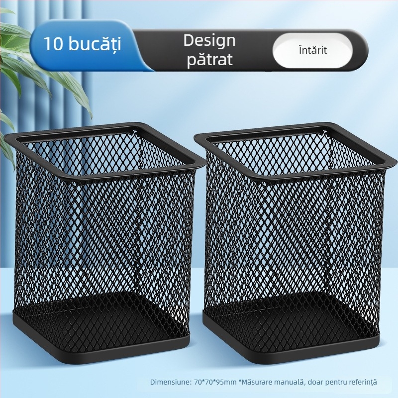 Excellent suport metal pentru pixuri – organizator de birou multifuncțional