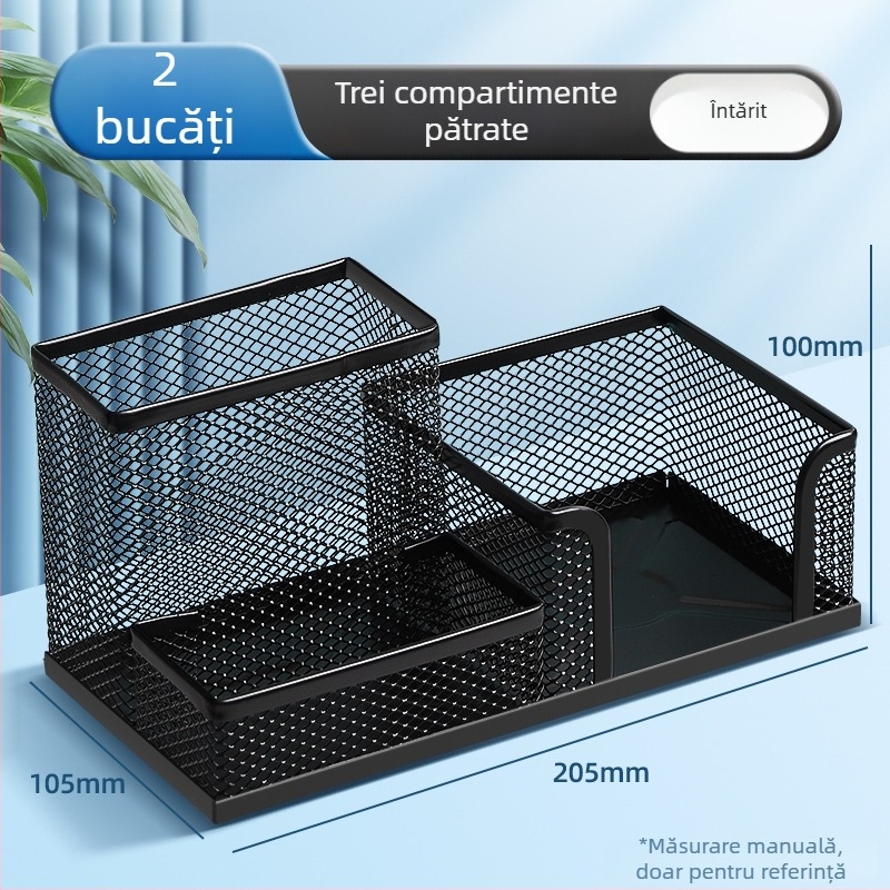 Excellent suport metal pentru pixuri – organizator de birou multifuncțional