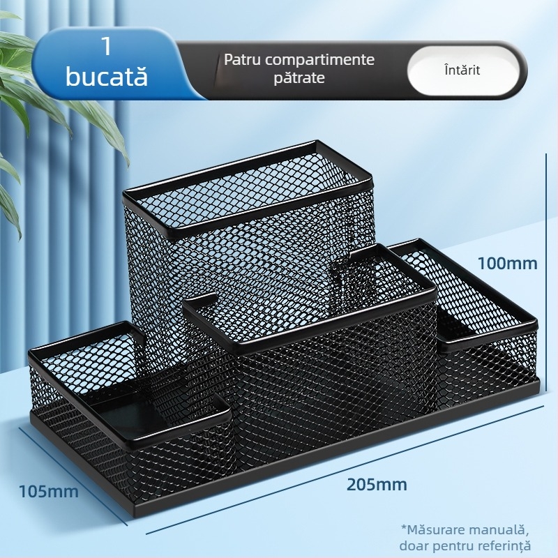 Excellent suport metal pentru pixuri – organizator de birou multifuncțional