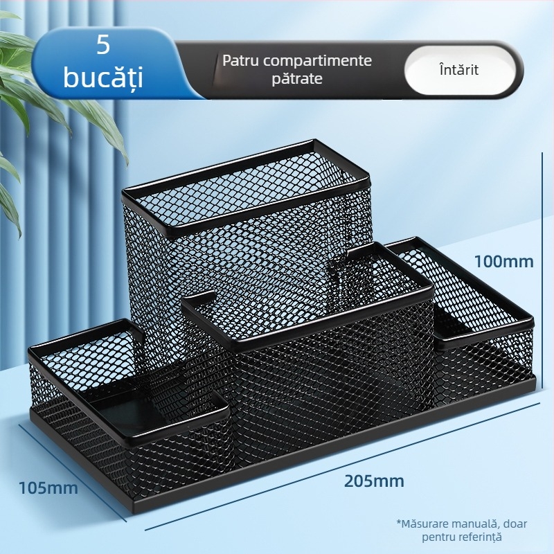 Excellent suport metal pentru pixuri – organizator de birou multifuncțional