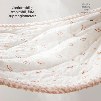 Cuvertură de iarnă din bumbac 100% pentru copii, 3–12 ani, pentru somnul de zi în grădiniță, 500–800 g