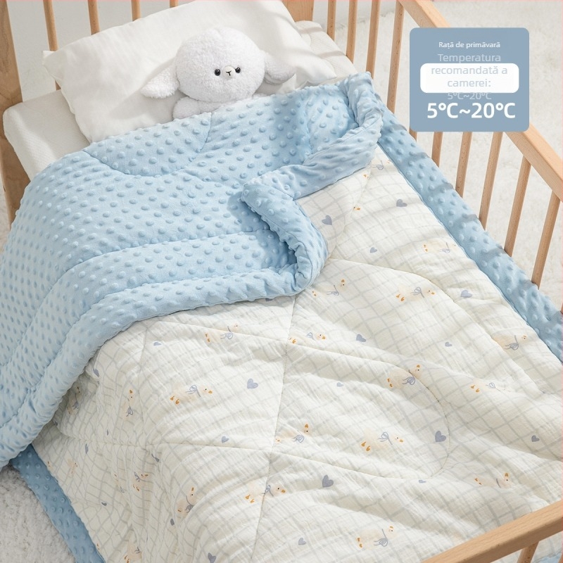 Cuvertură de iarnă din bumbac 100% pentru copii, 3–12 ani, pentru somnul de zi în grădiniță, 500–800 g