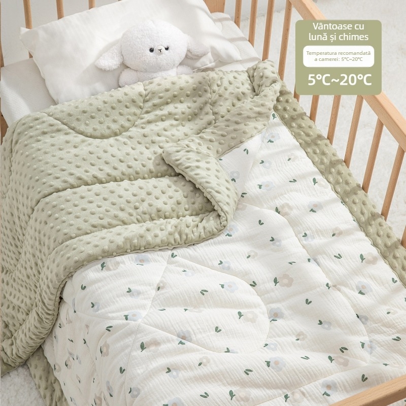 Cuvertură de iarnă din bumbac 100% pentru copii, 3–12 ani, pentru somnul de zi în grădiniță, 500–800 g