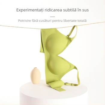 Sutien fără cusături cu susținere moale, cupă 3/4 cu burete, respirabil, design ușor