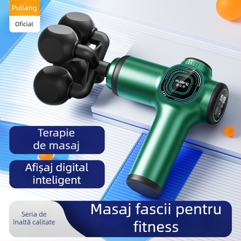 Mini masaj pentru fascia, masaj de relaxare muscular portabil cu LCD, motor cu peri, 6 capete, baterie încorporată 2000–4000 mAh, autonomie 8–12 h, zgomot sub 36 dB