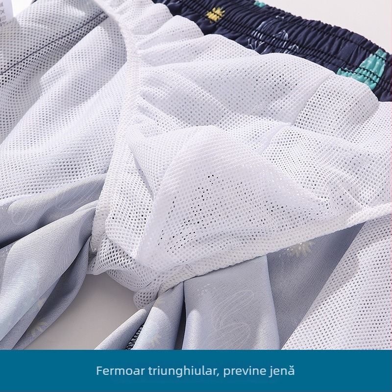 Șorturi de plajă pentru bărbați, uscare rapidă prin imprimare digitală, 95% poliester, amestec fibre chimice, modele: dungi/carouri/camuflaj, vară