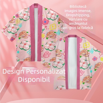 Haori cosplay stil japonez - chiffon, 90% poliester, căptușeală 90%, primăvara 2024, brand Yicai