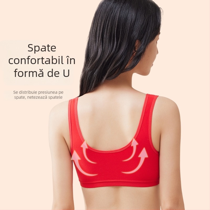 Sutien pentru fete, stil vestă, nailon, căptușeală de bumbac, cupe complete, bretele fixe