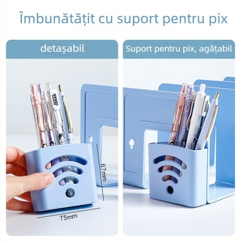 Hongfa 823 Suport de cărți din plastic pentru birou cu separator - Model 823, Material: Plastic, Greutate netă: 320 g, Cantitate de ambalare: 72/30