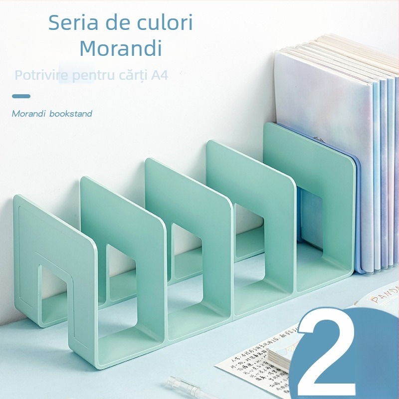 Hongfa 823 Suport de cărți din plastic pentru birou cu separator - Model 823, Material: Plastic, Greutate netă: 320 g, Cantitate de ambalare: 72/30