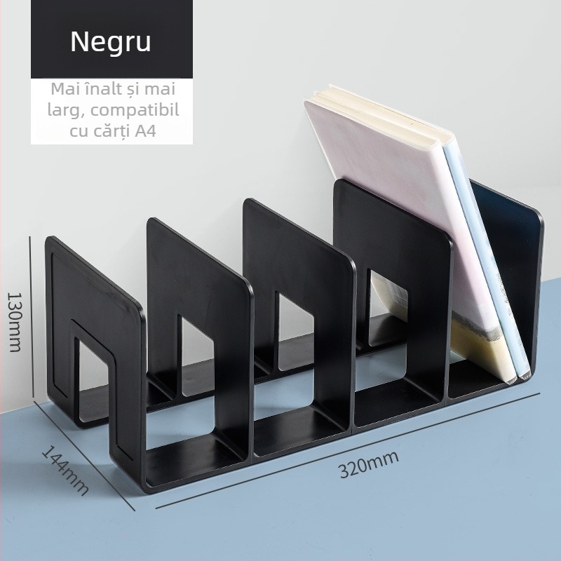 Hongfa 823 Suport de cărți din plastic pentru birou cu separator - Model 823, Material: Plastic, Greutate netă: 320 g, Cantitate de ambalare: 72/30