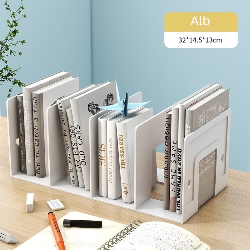 Hongfa 823 Suport de cărți din plastic pentru birou cu separator - Model 823, Material: Plastic, Greutate netă: 320 g, Cantitate de ambalare: 72/30