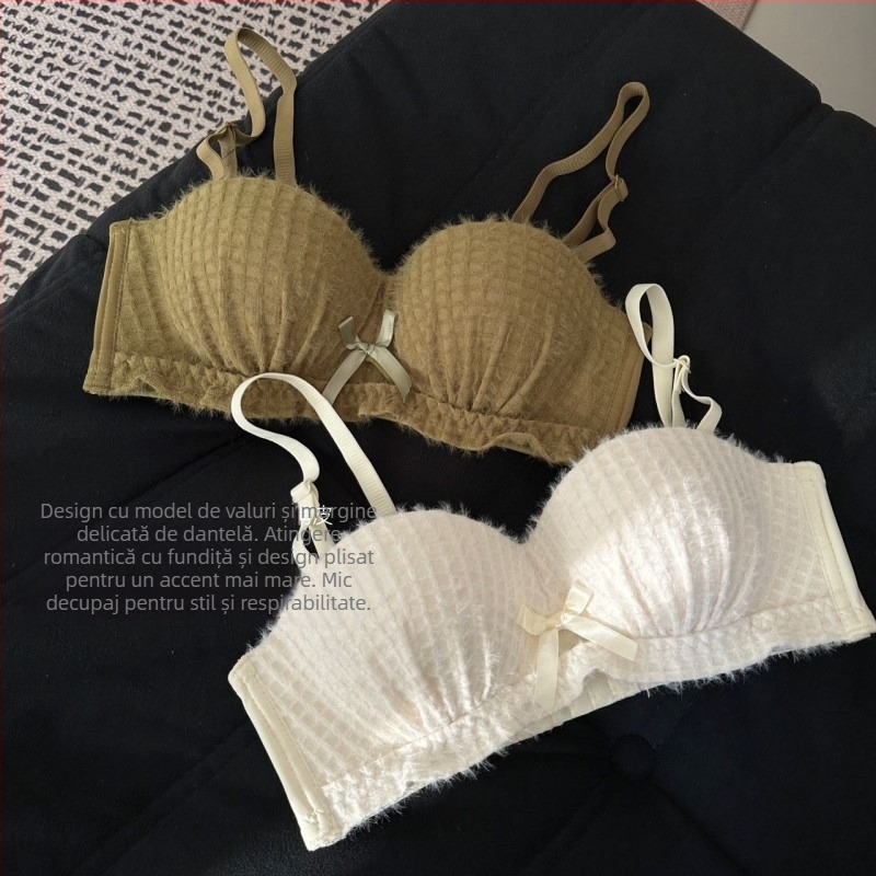 Set sutien cu cupă 1/2, material nylon, bretele detașabile cu dublu suport, trei rânduri de catarame la spate, funcții de strângere și ridicare a sânilor