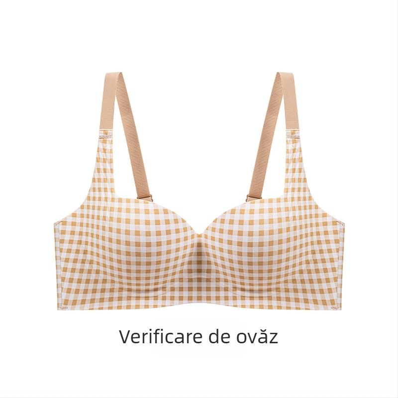 Set de sutiene din nylon pentru femei, cupă 3/4, cupă groasă, bretele fixe, închidere la spate cu trei rânduri, căptușeală din spandex