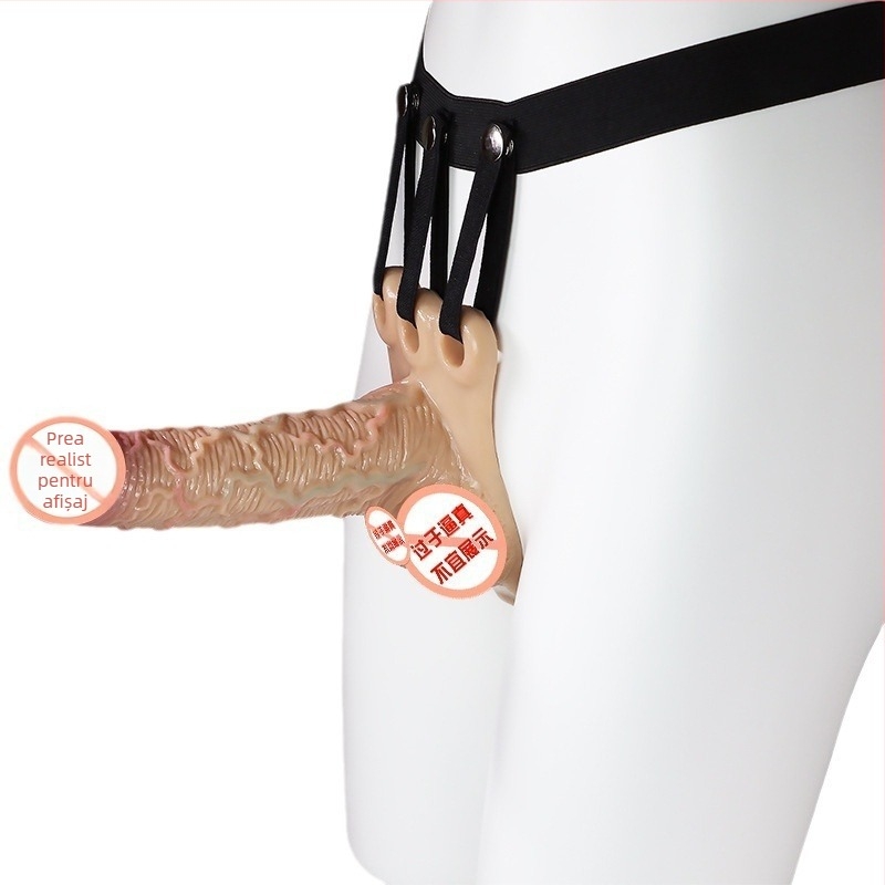 Dildo purtabil din silicon pentru bărbați — Lala, control manual, 438 g, Long love