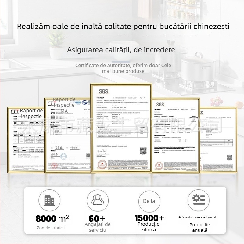 CYJ-JG-006 Tigaie cu piatră Maifan, antiaderentă, cu bază din mai multe straturi, compatibilă cu plitele cu inducție și aragaz