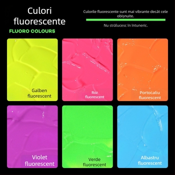 Monde vopsea acrilică metalică fluorescentă – 100 ml, rezistentă la apă, netoxică, un flacon, pentru pictură murală manuală