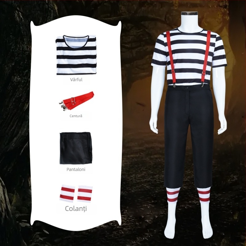 Set costum cosplay – Alice în Țara Minunilor, temă Dang Brother (Material: Spandex; Țesătură principală: fibră regenerată de celuloză 70–80%; Țesătură secundară: celuloză regenerată <30%; Potrivit pentru jocuri/role play anime)