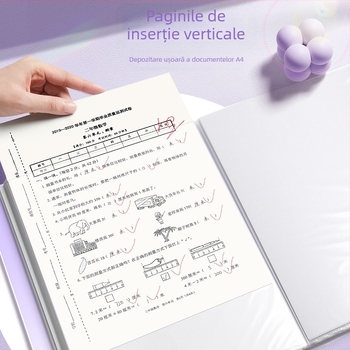 Mapă de documente cu inserții, culoare gradientă, stocare în mai multe straturi (Material: Plastic; Număr de pagini: 100; Tipărire logo: Nu; Personalizare: Nu)