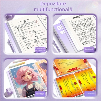 Mapă de documente cu inserții, culoare gradientă, stocare în mai multe straturi (Material: Plastic; Număr de pagini: 100; Tipărire logo: Nu; Personalizare: Nu)