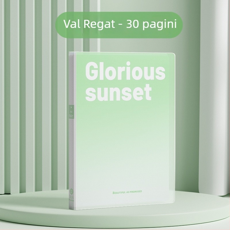 Mapă de documente cu inserții, culoare gradientă, stocare în mai multe straturi (Material: Plastic; Număr de pagini: 100; Tipărire logo: Nu; Personalizare: Nu)