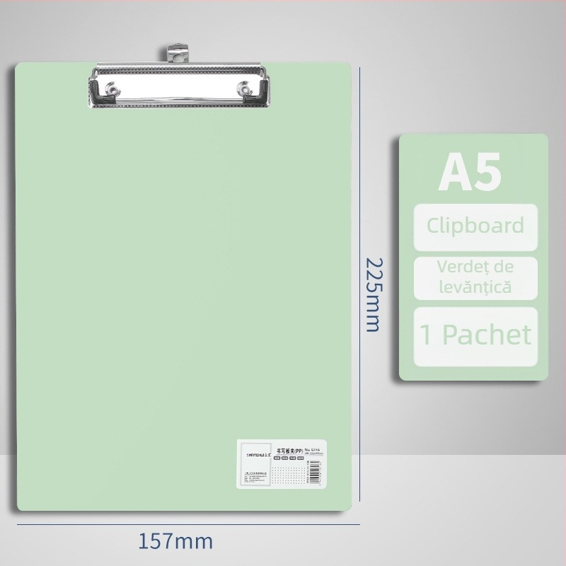 Clip pentru placă A4 – Clip plastic, PP, Model 5316/5317, Grosime placă 1,5 mm, Potrivit pentru hârtie A3