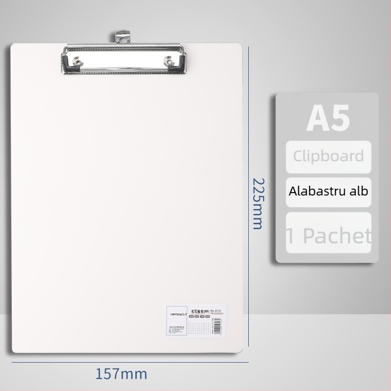 Clip pentru placă A4 – Clip plastic, PP, Model 5316/5317, Grosime placă 1,5 mm, Potrivit pentru hârtie A3