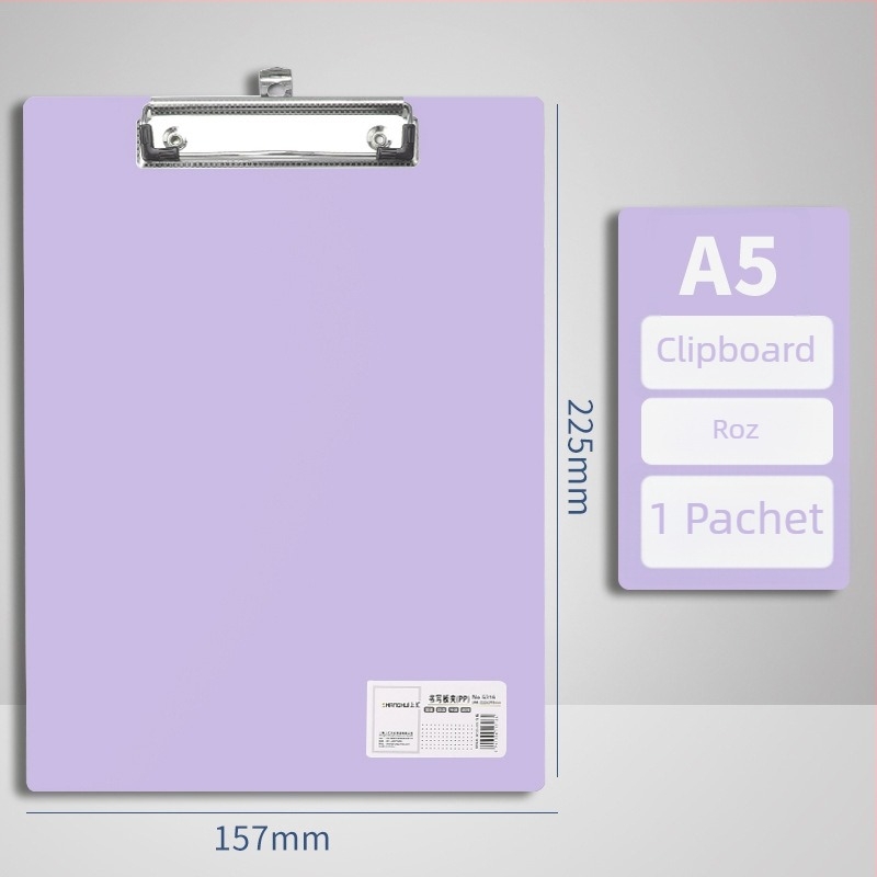 Clip pentru placă A4 – Clip plastic, PP, Model 5316/5317, Grosime placă 1,5 mm, Potrivit pentru hârtie A3