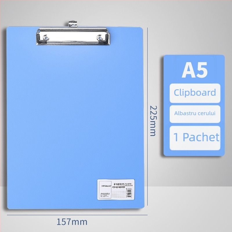 Clip pentru placă A4 – Clip plastic, PP, Model 5316/5317, Grosime placă 1,5 mm, Potrivit pentru hârtie A3