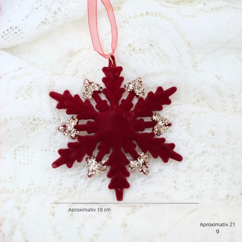Heartful Ornament cu flocking icicle pentru brad – Pandantiv cadou de Crăciun