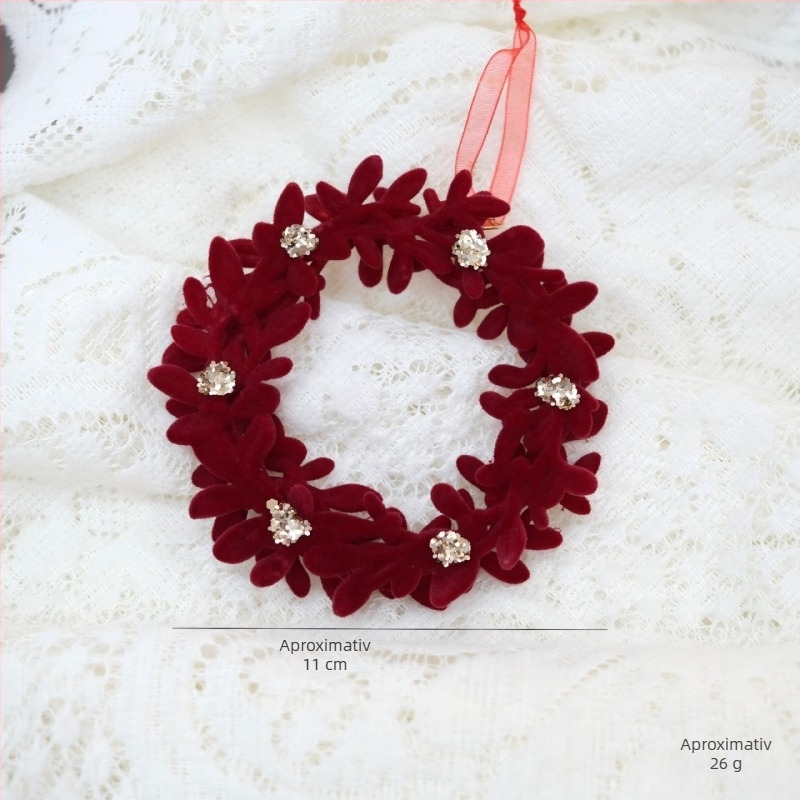 Heartful Ornament cu flocking icicle pentru brad – Pandantiv cadou de Crăciun