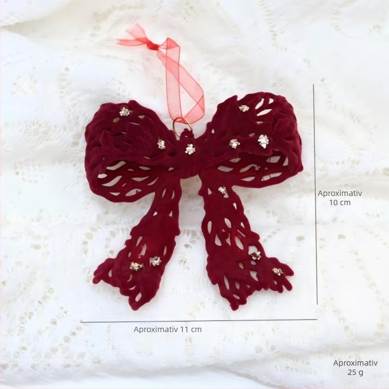 Heartful Ornament cu flocking icicle pentru brad – Pandantiv cadou de Crăciun