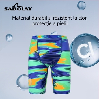 Slipuri de baie pentru bărbați, uscare rapidă, design color-block, rezistente la clor, poliester 82%, căptușire 100%, 200 g