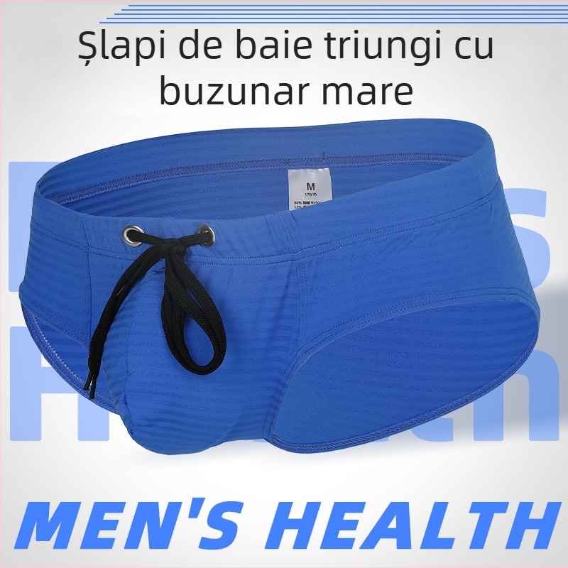 Slip de baie masculin tip Brief cu șnur, nylon uscare rapidă, căptușire nylon 90%, 180 g/m², model solid