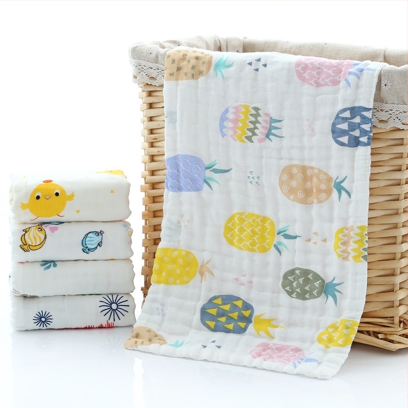 Prosop de baie pentru copii, cu șase straturi, absorbant, moale, imprimat, 100% bumbac