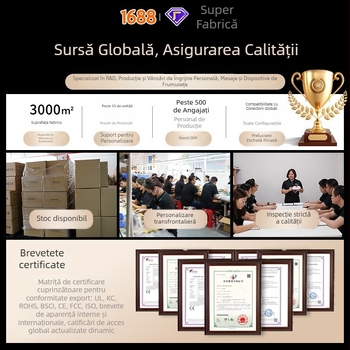 Dispozitiv de înfrumusețare facială cu masaj microcurent, ultrasunete și terapie LED – portabil, baterie încorporată 500–800 mAh, IPx0, cutie cadou