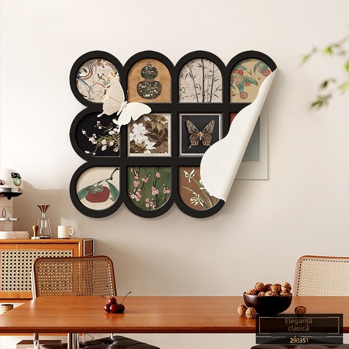 Tablou decorativ pentru cutia de contoare, stil medieval, fără ramă, imprimare inkjet, model plante