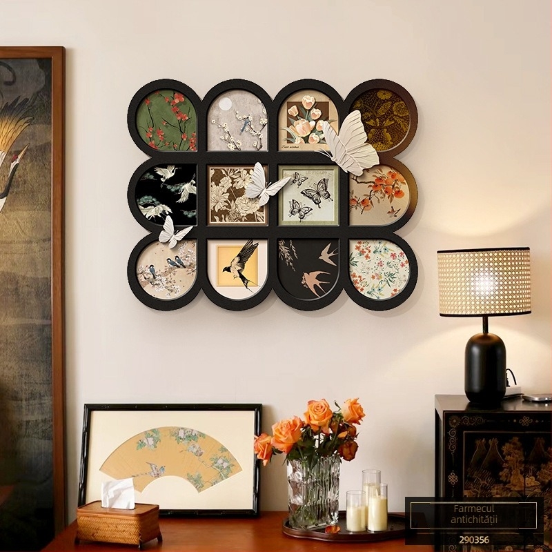 Tablou decorativ pentru cutia de contoare, stil medieval, fără ramă, imprimare inkjet, model plante